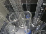 Buy An Array of Graduated Cylinders Sits on a Tray in a Science Class at AllPosters.com