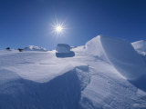 Buy A Landscape of Snow Patterns Shaped by Strong Winds at AllPosters.com