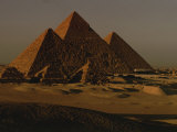 Giza Pyramids from Left- Kings Menkure, Khafre and Khufu