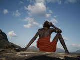 A Samburu Goatherd Takes a Break on the Top of a Hill