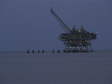 Buy Twilight View of an Oil Rig in the Gulf of Mexico at AllPosters.com