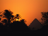 The Step Pyramid of Djoser Silhouetted by the Setting Sun