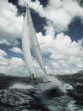 Buy A Woman Aboard a Sailboat on a Rough Sea at AllPosters.com