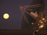 Buy The Full Moon Rises Near a Satellite Dish at AllPosters.com