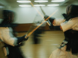 Buy Demonstration of a Style of Kendo Called Budokan Haga Dojo at AllPosters.com
