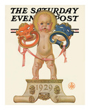 New Year's Baby, c.1929: Dramatic New Year