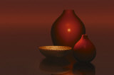 Red Vase with Bowl