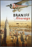 Braniff Airways, Manhattan, New York Framed Canvas Print