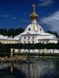 Upper Park Fountains of Grand Palace, St. Petersburg, Russia