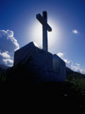 Buy Cross Silhouetted Against Sky, Fort Cachacrou, Soufriere, Dominica at AllPosters.com