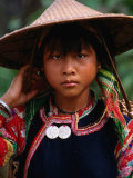 Buy Portrait of Young Woman in Traditional Costume, Vietnam at AllPosters.com