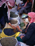 Vendor and Customer at Suq (Market) Stall, San'a, Yemen