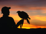 Man Holding a Falcon at Sunset, Perquin, El Salvador