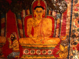 Paintings of Buddha in Mulkirigala Rock Temple Near Tangalla, Tangalla, Sri Lanka
