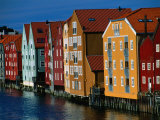 Buy Wooden Buildings on the Bryggen Waterfront, Trondheim, Nord-Trondelag, Norway at AllPosters.com
