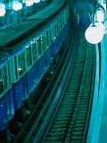 Train at Metro Station in Cite, Paris, France