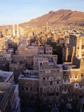 Overhead of Rooftops and Buildings of Town, San'a, Yemen