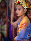 A Young Girl in Costume at the Usaba Sambah Celebration, Tenganan, Indonesia
