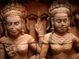 Carvings at Terrace of Leper King Angkor, Siem Reap, Cambodia