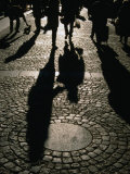 Buy Shadows on Cobble-Stoned Rue Cler, Paris, France at AllPosters.com