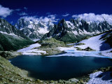 Lac Blanc and Mont Blanc Massif on the Tour Du Mont Blanc, Haute Savoie, Mont Blanc, France