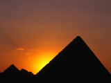 Pyramid of Mycerinus at Giza at Sunset, Cairo, Egypt