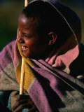 Young Shepherd Boy in Highlands, Early Morning, Simien Mountains National Park, Ethiopia