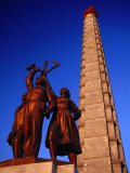 Juche Tower and Statue, P'Yongyang, North Korea