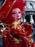 Carnevale Participant in Mask and Costume, Venice, Italy