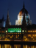 Buy Parliament Building and Duna River at Night, Budapest, Hungary at AllPosters.com