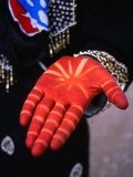 Henna Decorated Hand of Afghani Girl, Mahan, Kerman, Iran