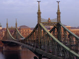 Buy The Freedom Bridge (Szabadsag Hid) Over the Danube River at Gellert Hill, Budapest, Hungary at AllPosters.com