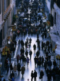 People Walk the Via Condotti as Seen from the Spanish Steps, Rome, Italy