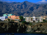 Buy Buildings of Town with Mountains Behind, Porto Novo, Cape Verde at AllPosters.com
