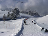 Snowmobiling, Yellowstone National Park, Wyoming, USA