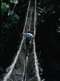 Buy Trekking Group Crossing Rope Bridge in the New Guinea Highlands, East Sepik, Papua New Guinea at AllPosters.com