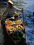 Boat Stall at Floating Market, Bangkok, Thailand