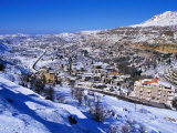 Winter Snows Blanket Village of Mairouba, Lebanon