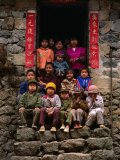 Buy Village Children Sitting on Steps, Kaili, China at AllPosters.com