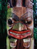 Detail of Totem Poles at University of Washington State Burke Museum, Seattle, Washington, USA