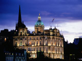 Buy The Bank of Scotland Illuminated at Night, Edinburgh, United Kingdom, Scotland at AllPosters.com