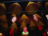 Incense Coils Hanging in Man Mo Temple, Hong Kong