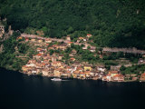 Buy Aerial View of Village on Shores of Lake Lugano, Gandria, Ticino, Switzerland at AllPosters.com