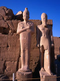 Two Collosi Statues at 8th Pylon at Karnak Temple in Ancient Thebes, Luxor, Egypt