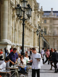 Buy Serving Coffee on Outside Tables Adjacent to the Louvre, Paris, Ile-De-France, France at AllPosters.com