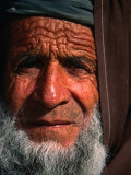 Bearded Afghan Man, Looking at Camera, Mazar-E Sharif, Afghanistan