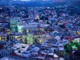 Buy Aerial View of City at Dusk, Guanajuato, Guanajuato, Mexico at AllPosters.com