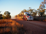 Roadtrain Hurtles Through Outback, Cape York Peninsula, Queensland, Australia