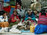 Aymara Indian Women Sitting Together, Puno, Peru