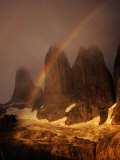 Buy Rainbow Over Torres Del Paine (Towers of Paine), Torres Del Paine National Park, Chile at AllPosters.com